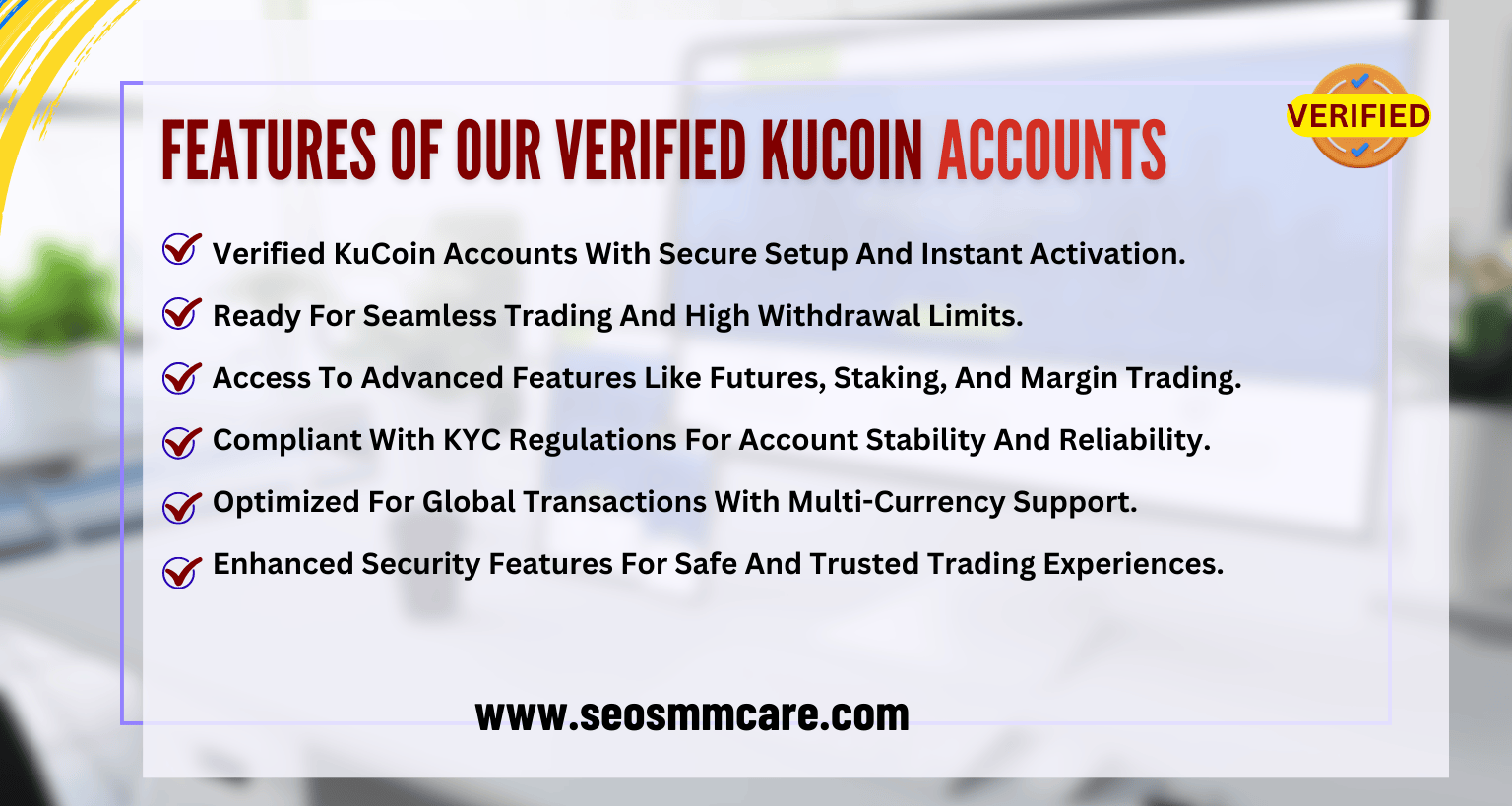 Buy verified kucoin accounts