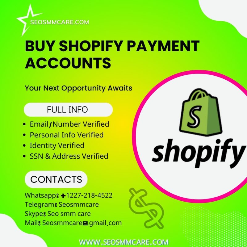 Buy Shopify Payment Accounts